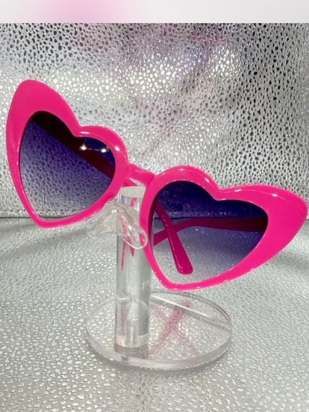 *** Hot Posh Pink  ^^^ Heart-Shaped Sunglasses ***